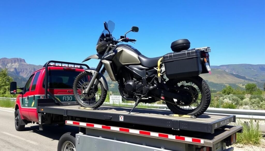 How to safely tow a motorcycle?