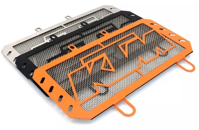 radiator grille guard orange cover protector for ktm duke 125 200 390 2017 2022