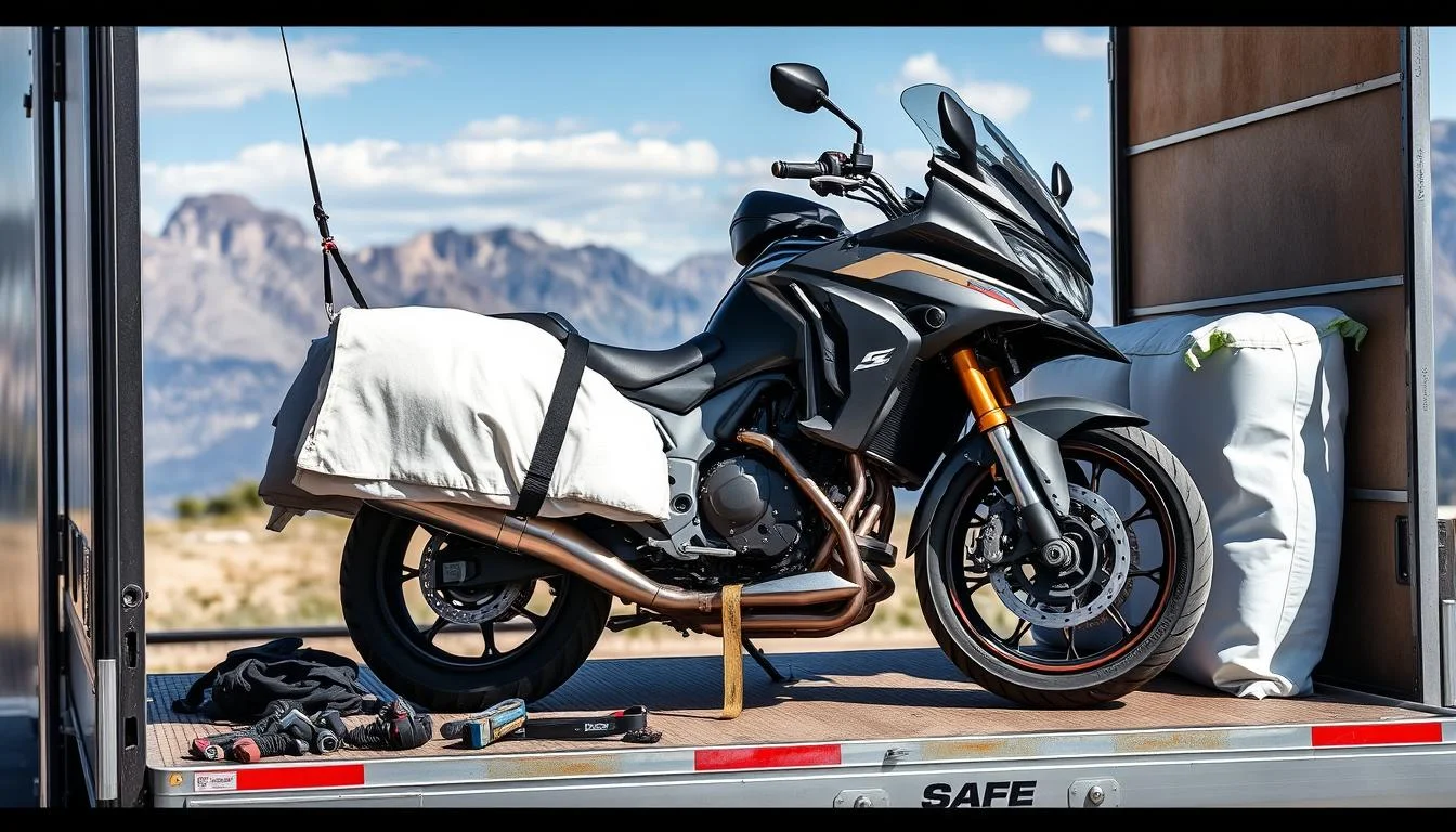 Is it safe to transport a motorcycle on its side? 2 image 10